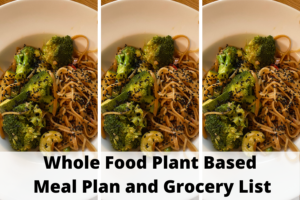 WFPB Meal Plan and Grocery List