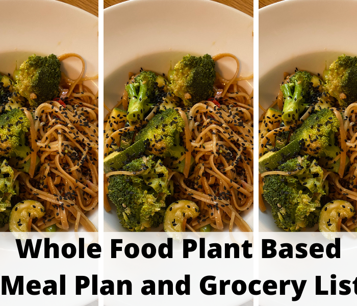 WFPB Meal Plan and Grocery List