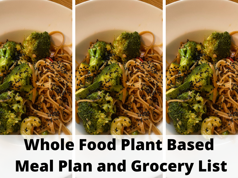 Quick Guide: 5 Day Whole Food Plant Based Weekly Meal Prep and Grocery List